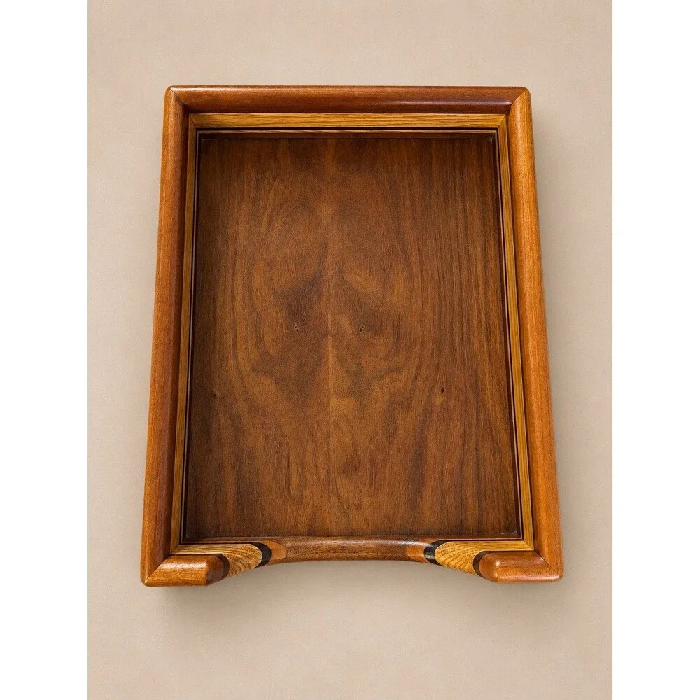 Danish Modern Paper Tray & Letter Organizer in Teak, Maple & Walnut